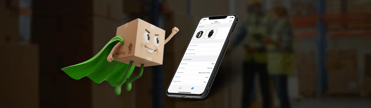 Test for product page Bitlog WMS App. Parcello on Autopilot