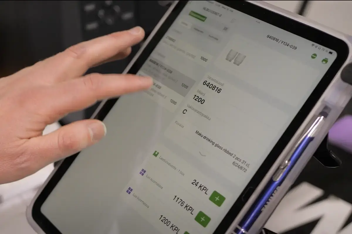 Tammer brands has realtime visibility of the warehouse floor on mobile device