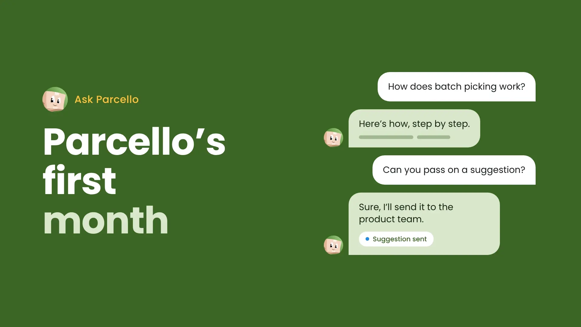 One month with Ask Parcello: your questions are already shaping Bitlog